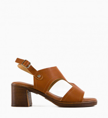 Sandale cu toc Ashton Camel