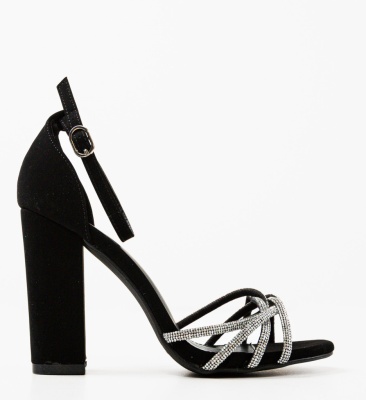 Sandale cu toc Clayton Negre