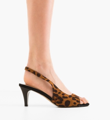 Sandale cu toc Gergy Print