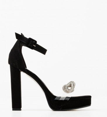 Sandale cu toc Index Negre