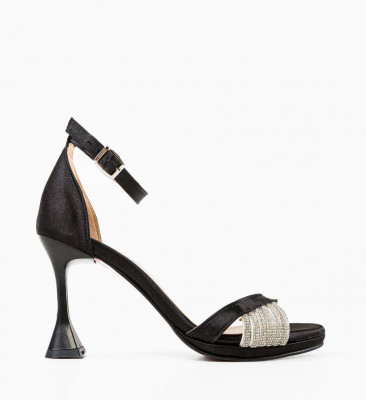 Sandale cu toc Jety Negre