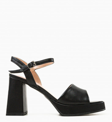 Sandale cu toc Lucineh Negre