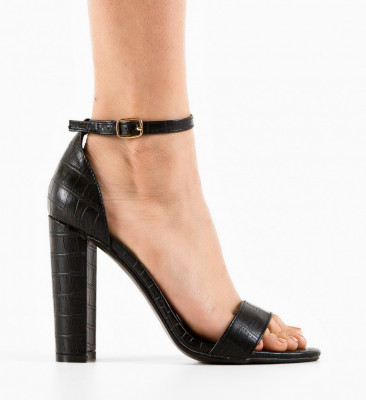 Sandale cu toc Marita Negre