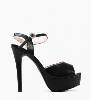 Sandale cu toc Moctez Negre