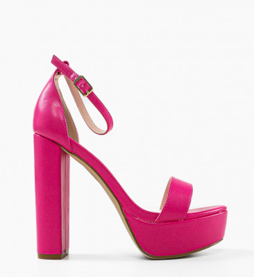Sandale cu toc Reich Fuchsia