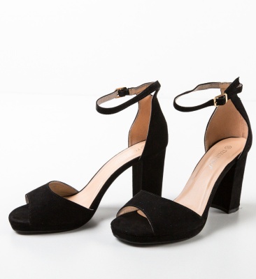Sandale cu toc Tango Negre