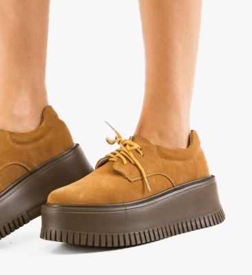 Pantofi casual dama Benve Camel
