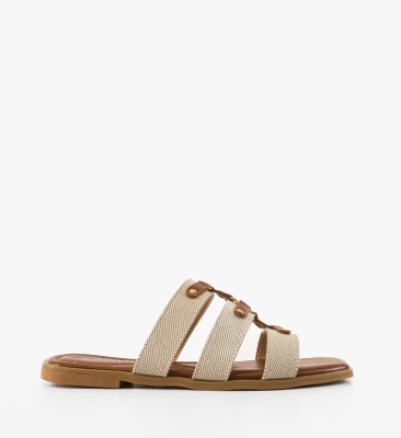 Papuci dama Persik Camel