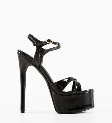 Sandale cu toc Ammo Negre 2