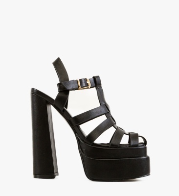 Sandale cu toc Brett Negre