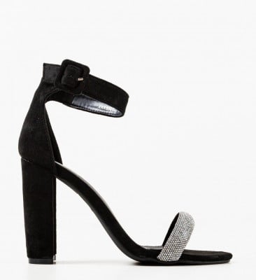 Sandale cu toc Hoover Negre