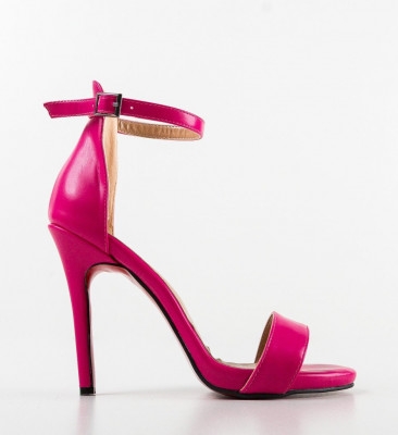 Sandale cu toc Leter Fuchsia
