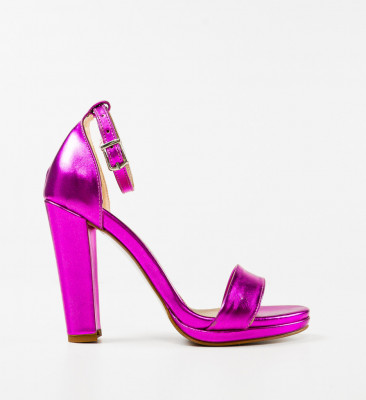 Sandale cu toc Lulay Fuchsia