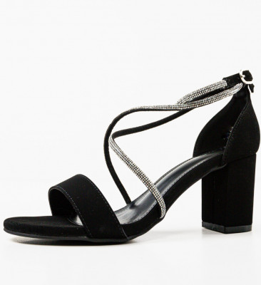 Sandale cu toc Pepper Negre