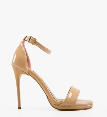 Sandale cu toc Pryus Nude