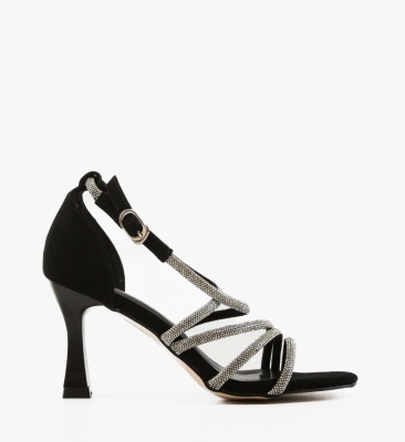 Sandale cu toc Salssa Negre