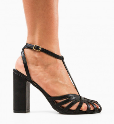 Sandale cu toc Shila Negre