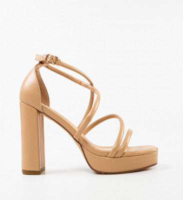 Sandale cu toc Tochuk Nude