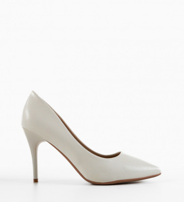 Pantofi cu toc Danube Albi