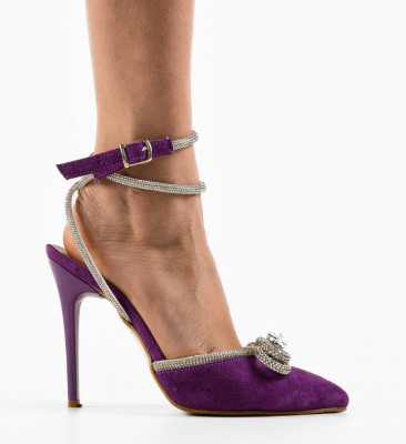 Pantofi dama Bark Mov 3