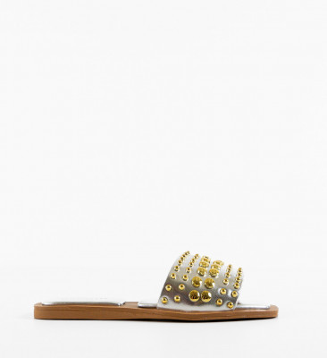Papuci dama Pointy Argintii