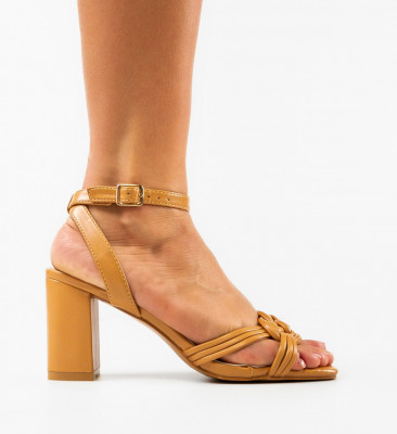 Sandale cu toc Antonela Camel