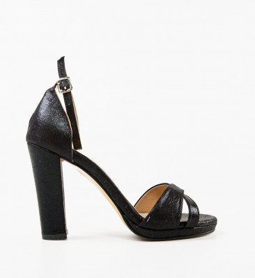 Sandale cu toc Ardes Negre 2