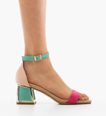 Sandale cu toc Bryan Fuchsia