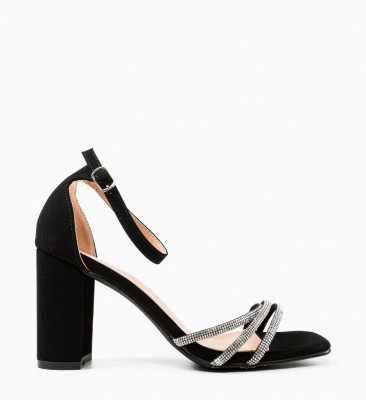 Sandale cu toc Chikere Negre