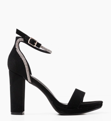 Sandale cu toc Cooper Negre