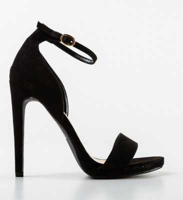 Sandale cu toc Davies Negre