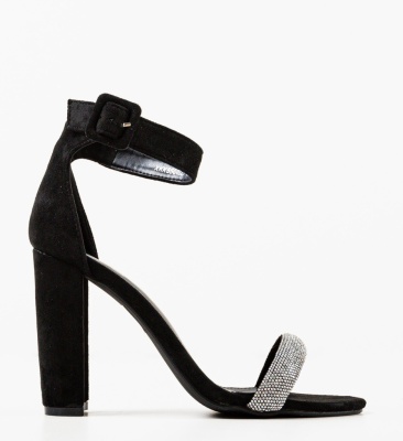 Sandale cu toc Hoover Negre