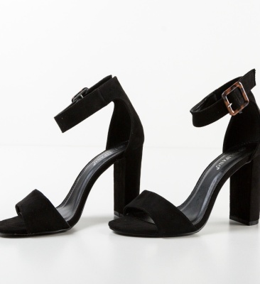 Sandale cu toc Miema Negre