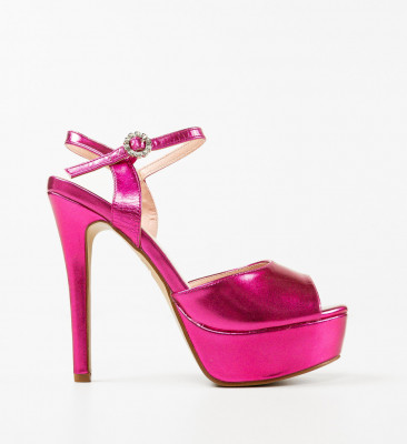 Sandale cu toc Moctez Fuchsia