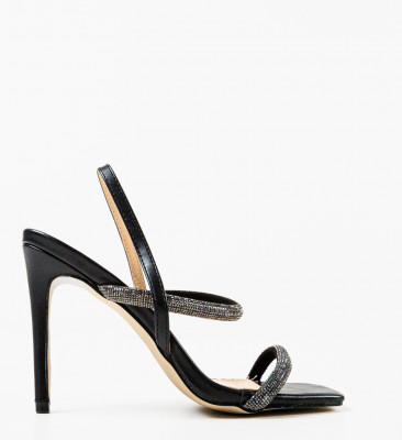 Sandale cu toc Myas Negre