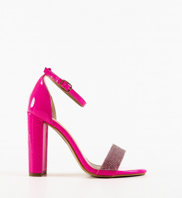 Sandale cu toc Peppe Fuchsia