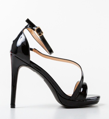 Sandale cu toc Pitts Negre