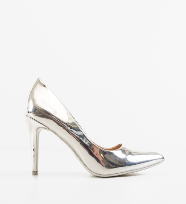 Pantofi stiletto dama Azaan Argintii
