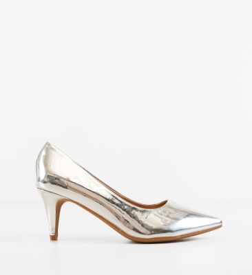 Pantofi stiletto dama Fiona Argintii