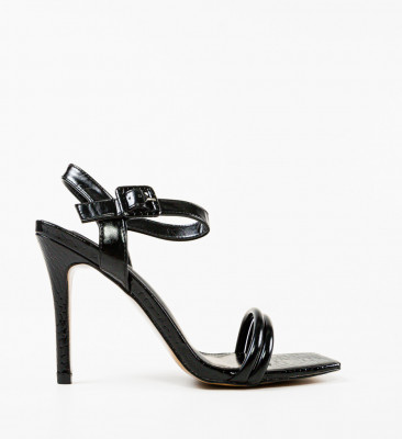 Sandale cu toc Alecia Negre