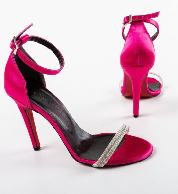 Sandale cu toc Blyana Fuchsia