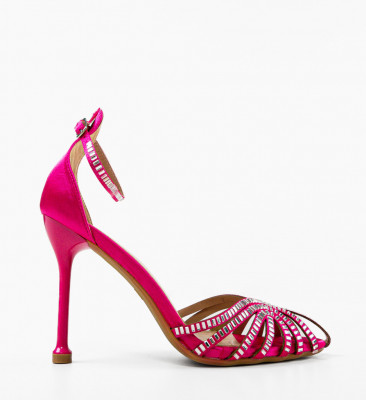 Sandale cu toc Castellano Fuchsia