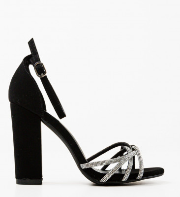 Sandale cu toc Clayton Negre