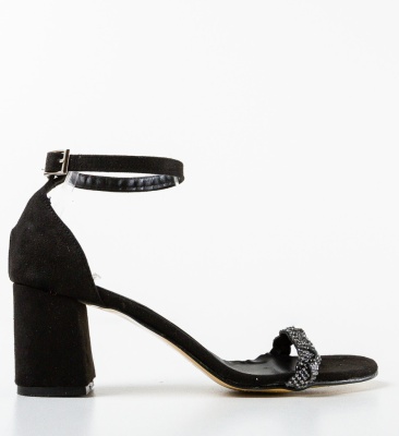 Sandale cu toc Eliarzar Negre