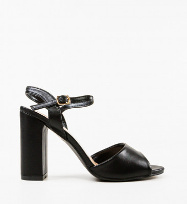 Sandale cu toc Glenna Negre