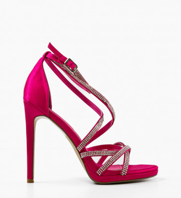 Sandale cu toc Higuel Fuchsia