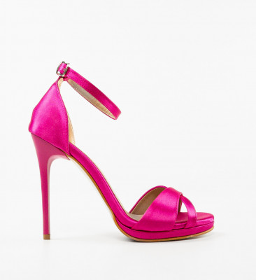 Sandale cu toc Nuda Fuchsia