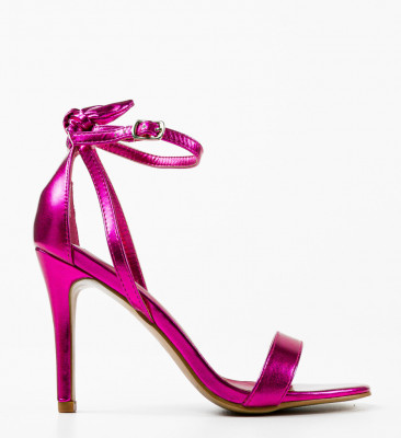 Sandale cu toc Tammie Fuchsia