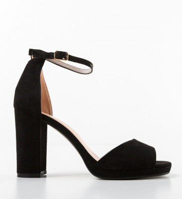 Sandale cu toc Tango Negre