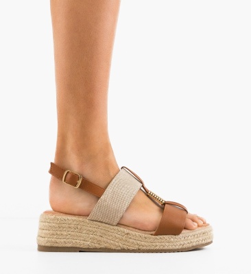 Sandale dama Venny Camel